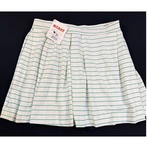 Boast Womens XL Pickleball Tennis Skirt Green Striped Pleated Athletic Preppy